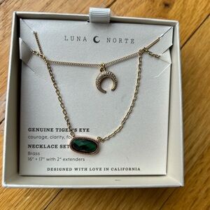 Luna Norte Tiger's Eye Necklace Set